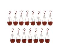 MagiDeal Lot de 15 Pots de Fleurs Suspendus octogonaux Modernes et décoratifs avec Crochet et Drainage pour la Maison, Le Jardin, Le Balcon Le Bureau, 9.5 Cm X 6 Cm