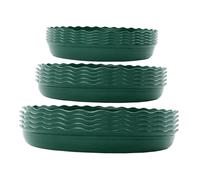 MagiDeal Lot de 15 soucoupes Rondes et légères pour Pots de Fleurs, avec Drainage, pour l'intérieur et l'extérieur (Balcon, Rebord de fenêtre, Cour, Vert