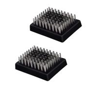 MagiDeal Lot de 2 brosses métalliques pour Barbecue, poignée Confortable, compactes et Robustes, Accessoires de Nettoyage pour Barbecue, pour la Maison et la