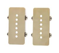 MagiDeal Lot de 2 caches pour micro de guitare, pièces détachées pour instruments de musique, 12 trous, espacement des pôles de 50 mm/52 mm, Bronze
