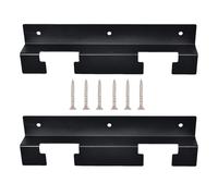 MagiDeal Lot de 2 étagères murales pour Outils, Support de Batterie à Double Fente, Compatible avec Batterie 20 V, Accessoire Robuste, Noir, 22,8 x 6 cm, Acier