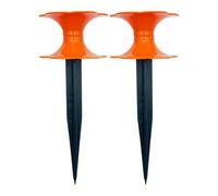 MagiDeal Lot de 2 piquets de guidage pour tuyaux d'arrosage, protection des plantes, enrouleurs, supports de traction, piquets pour tuyaux d'arrosage, Orange