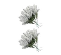 MagiDeal Lot de 24 branches d'aiguilles de pin artificielles, fausses feuilles de pin, de plantes vertes pour salon, fête, décoration de vase, avec de La Mousse