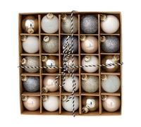 MagiDeal Lot de 24 Petites Boules de Noël en Verre incassables à Suspendre, 4 cm, pour décoration de Maison de Vacances, Gris