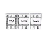 MagiDeal Lot de 3 boîtes hermétiques pour thé, café, sucre, avec couvercle, pour la cuisine et le comptoir, Style C