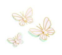 MagiDeal Lot de 3 décorations de gâteaux en forme de papillon, décorations de gâteaux, anniversaire, joyeux anniversaire, décoration de mariage, petites, Vert