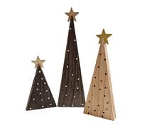MagiDeal Lot de 3 décorations de Noël en bois pour sapin de Noël, à poser sur un bureau ou à collectionner. Légères, créatives et originales, elles sont