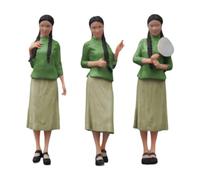 MagiDeal Lot de 3 figurines de fille à l'échelle 1/64, dioramas, collection jardin féérique, accessoires de cinéma, peintes à la main, mini-figurines, Style B