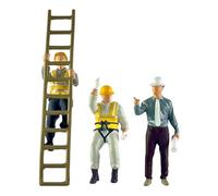 MagiDeal Lot de 3 modèles de personnes à l'échelle 1:64, décoration de salle, scène miniature, petite échelle pour accessoires photo, loisirs créatifs,