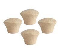 MagiDeal Lot de 4 boutons de couvercle universels en bois, ergonomiques et d'une poignée à vis, pour casseroles et marmites, Bois