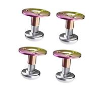 MagiDeal Lot de 4 butées filetées pour tête de lit, armoires, chambre, installation facile, canapés, lits, chevet, outil anti-secousses, argent, Réglage de 38 Mm à