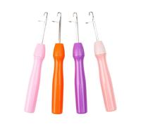 MagiDeal Lot de 4 Crochets à loquet, pour la Confection de Tapis, Les Loisirs créatifs et Le Tricot. Aiguilles à Crochet multifonctionnelles et Pratiques.