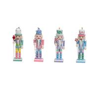 MagiDeal Lot de 4 décorations de Noël à suspendre en forme de, idéales pour décorer un sapin de Noël, une table, un bureau, une étagère, une