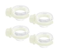 MagiDeal Lot de 4 distributeurs d'eau décoratifs pour Oiseaux, Robustes et Transparents, avec gamelle multifonctionnelle et Professionnelle, Blanc