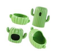 MagiDeal Lot de 4 nids de Hamster en céramique pour l'été, en Forme de Plante, pour Petits Animaux, pour, gerbilles, écureuils