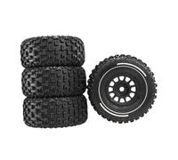 MagiDeal Lot de 4 pneus de voiture RC, faciles à utiliser, professionnels, avec embouts hexagonaux de 12 mm, pièces de rechange pratiques, pneus de rechange de, Noir