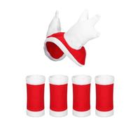 MagiDeal Lot de 4 protège-Jambes pour Cheval, Chapeau de Noël, Couvre-Chef épais, Couvre-Chef, Bottes Anti-Mouches, protège-Jambes pour défilé, déguisement, Longueur 50cm