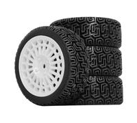 MagiDeal Lot de 4 roues et pneus à monter soi-même, robustes, hexagonaux de 12 mm, pièces de rechange faciles à installer, pièces professionnelles, mise à, Blanc