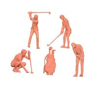 MagiDeal Lot de 5 figurines miniatures de golf à l'échelle 1/64, diorama non peint, objets de collection décoratifs, micro-, maquettes de scènes