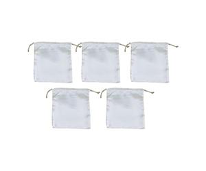 MagiDeal Lot de 5 Sacs Cadeaux en Satin avec Cordon de Serrage, Organiseur pour écouteurs, Housse Anti-poussière, Sac de Rangement pour Montres, Colliers, 20x20cm