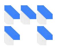 MagiDeal Lot de 50 Drapeaux de Marquage Bleus Multifonctions, Petits Drapeaux en PVC, Faciles à Installer et Inscriptibles, pour Pelouse, Jardin, Arpentage, Irrigation, Paysage