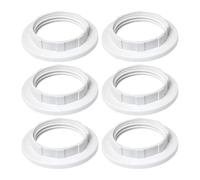 MagiDeal Lot de 6 Anneaux de Fixation pour Abat-Jour E26/E27, réducteurs filetés, bagues de retenue pour suspensions, PP Blanc