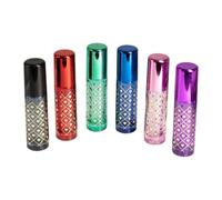 MagiDeal Lot de 6 mini flacons de parfum rechargeables, flacons vaporisateurs vides en verre, format de poche, distributeur d'échantillons pour et