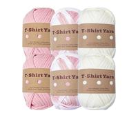 MagiDeal Lot de 6 Pelotes de Fil à Tricoter en Polyester, pour DIY Créatif et Décoration d’Intérieur, 3 Coloris