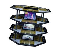 MagiDeal Lot de vitrines octogonales réalistes à l'échelle 1/64 pour voiture de collection, décoration de bureau ou garage. Modèle réduit de voiture moulée, Style B