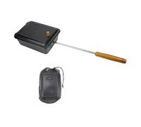 MagiDeal Machine à popcorn pour, casserole antiadhésive, poêle à griller, appareil à popcorn pour le jardin, la randonnée, le camping et les