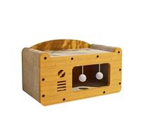 MagiDeal Maison à gratter pour Chat, Jouet pour Chaton, Grand Espace en Carton, Maison pour Chat avec Balle taquine pour Chats d'intérieur Qui dorment