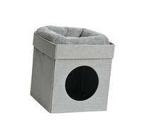 MagiDeal Maison en Forme de Cube pour Chat - Encombrement réduit - Rembourrage Doux et Chaud - Pliable pour Chat - Pouf pour Jouer, Grimper et se