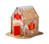MagiDeal Maisons de noël en Carton Kraft, matériel pédagogique, Cadeaux de fête, Jeu de fête de noël pour Filles d'âge préscolaire, Style c