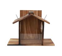 MagiDeal Mangeoire à écureuils en Bois Boîte d'alimentation pour écureuils Maison d'écureuil Murale extérieure Suspendue Mangeoire à pour patios