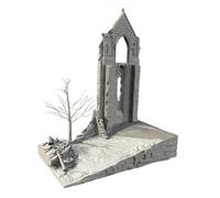 MagiDeal Maquette de Maison en ruine à Monter soi-même, Figurine à présenter, décoration, Accessoire Photo inachevé, décor, arrière-Plan pour échelle pour 1:72