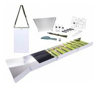 MagiDeal Mineral Separation Trough avec Bac à Minerai Boîte à Orpaillage Tapis Résistant et Système Modulable en Aluminium et Caoutchouc Adapté pour, Ensemble Complet