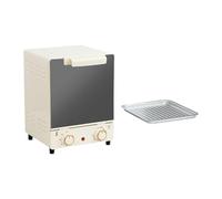 MagiDeal Mini four électrique vertical à poser en acier inoxydable avec plaque de cuisson, four à toast, four portable pour tartes,
