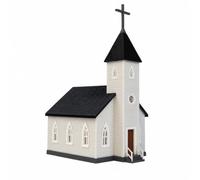 MagiDeal Miniature Architecture Di Maquette Bâtiment Église Modèle Diorama Scène Préassemblé Fini et Assemblé pour Réalisme et Profondeur dans Maquettes et, 1 64