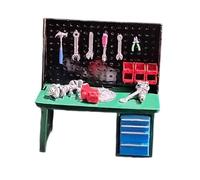 MagiDeal Modèle réduit de table à outils à l'échelle 1:64, accessoire photo, de collection, créatif, pour maison de poupée, Table Verte