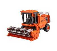 MagiDeal Moissonneuse-batteuse petite voiture de ferme jouet avec tête de mobile enfants machines agricoles ensemble de jeu réaliste pour garçons filles, Orange