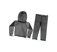 MagiDeal Moustiquaire Costume Maille Costumes À Capuche Respirant Ghillie Costumes Veste Capuche Pantalon Costume de Pêche Costume D'apiculture pour La Chasse, Noir M L