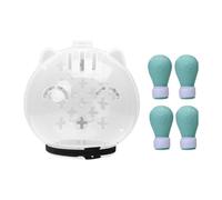 MagiDeal Muselière Transparente pour Chat, Confortable pour éviter Les morsures avec Coussinets pour Les Pieds, Masque à Boule pour la beauté, la, M Green Foot Pads