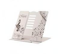MagiDeal Musique Porte-lectures Réglable Stable avec Patins Antidérapants Structure en Acier Peint Compact Transport Facile Adapté pour Artistes Étudiants Maison, Blanc