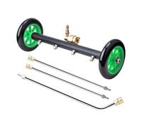 MagiDeal Nettoyeur Haute Pression pour châssis 4 000 psi, Accessoire Multifonction, 4 Buses, Balai à Eau Double Fonction pour terrasse, arrière-Cour,