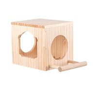 MagiDeal Nichoir, boîte d'habitat pour Oiseaux en Bois, Maison pour, Cage pour Oiseaux, boîte d'habitat pour Oiseaux d'extérieur pour Petits, L with Stand Pole