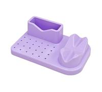 MagiDeal Organisateur de Nail Art Organisateur 20 trous Bits Porte-traits Affichage professionnel Rack de machine de broyage Boîte de rangement des bits de, Violet