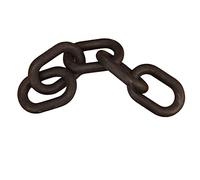 MagiDeal Ornement de maillon de chaîne en bois sculpté à la main à 5 maillons pour décor de campagne de table de ferme, noir