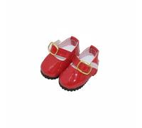 MagiDeal Paire Chaussures pour Poupée à Boucle en Caoutchouc Souple pour 30cm et Articulées avec Fini Brillant Adaptées aux Photographies et aux Loisirs, Rouge, STD 1/6 Bjd