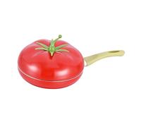 MagiDeal Pan à Frire antiadhésive Pankake avec Couvercle avec Une Longue Manche Induction compatibilité Cuisine en Aluminium fry poêle Ronde poêle, en Forme de Tomate