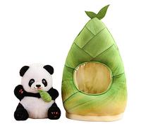 MagiDeal Panda Ours En Peluche Animal En Peluche Décoratif À La Maison Cadeaux Créatifs Accompagner Sommeil Jouet avec Des Jouets En Bambou pour Enfants, Styled